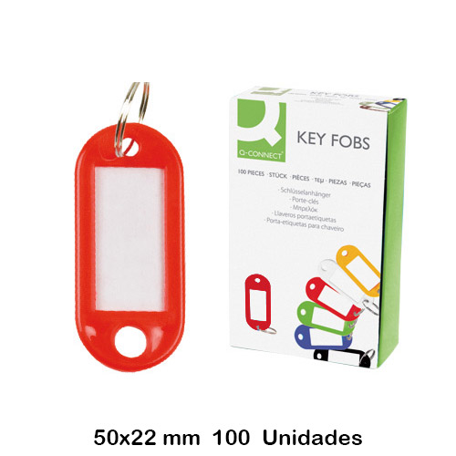 LLAVERO PORTAETIQUETAS ROJO
