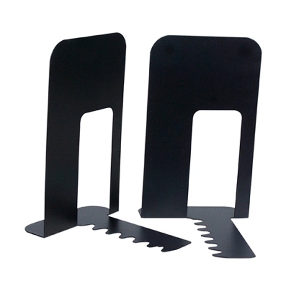 JUEGO 2 APOYALIBROS 140X178X191MM NEGROS