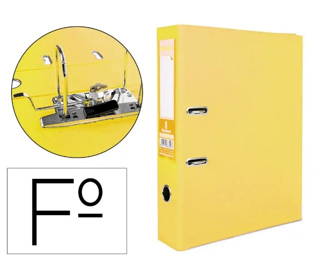 ARCHIVADOR PALANCA FOLIO PVC AMARILLO