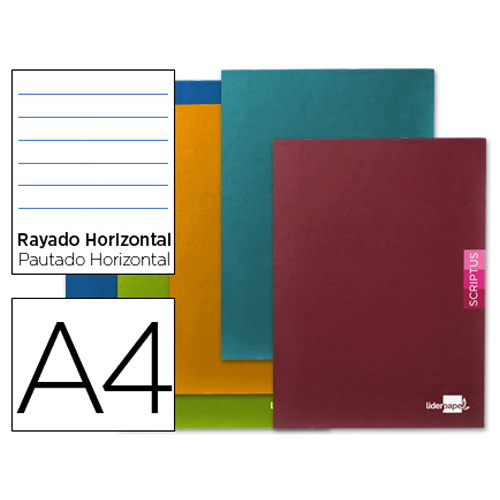 LIBRETA A4 GRAPADA 48H 90GR 1 LINEA HOR
