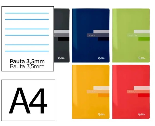 LIBRETA A4 48H 90GR PAUTA 3'5MM LIDERPEL