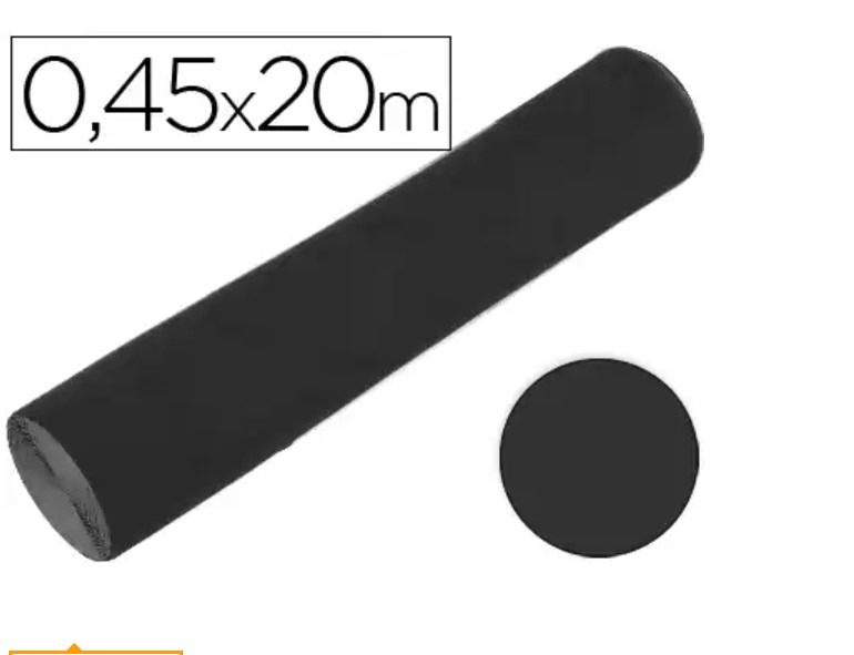 ROLLO FORRO 0.5X20M 100 MICRAS NEGRO