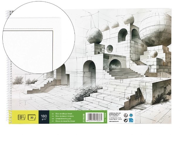 BLOC DIBUJO ESPIRAL 180G 20H LIDERPAPEL