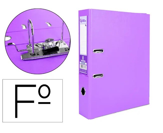ARCHIVADOR PALANCA FOLIO PVC LILA