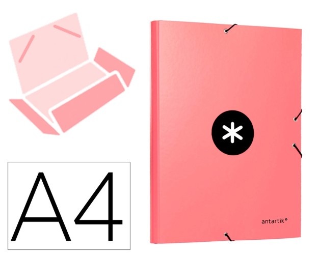 CARPETA 3 SOLAPAS A4 ANTARTIK CORAL
