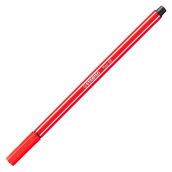 ROTULADOR PEN 68 STABILO ROJO CARMIN
