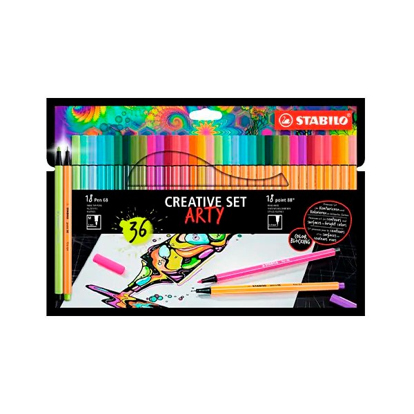 ESTUCHE 36 ROTULADORES CREATIVE SET ARTY