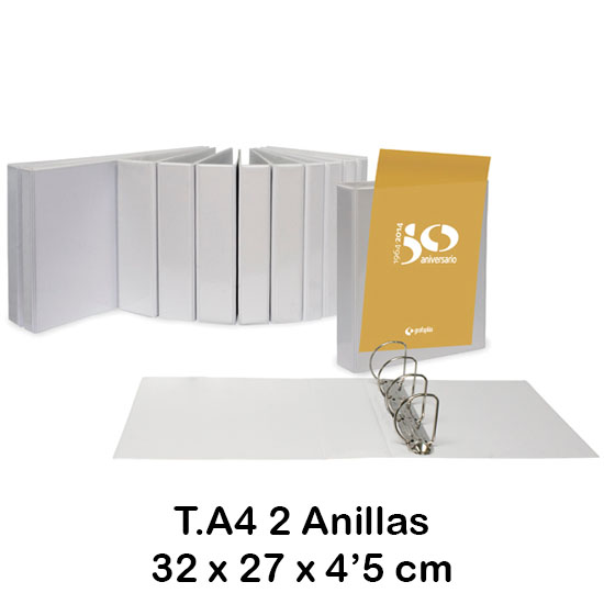 CARPETA PERSONAL. 2 A. 25MM. DIN A4