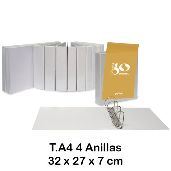 CARPETA PERSONAL 4 ANELLAS 52MM. DINA4