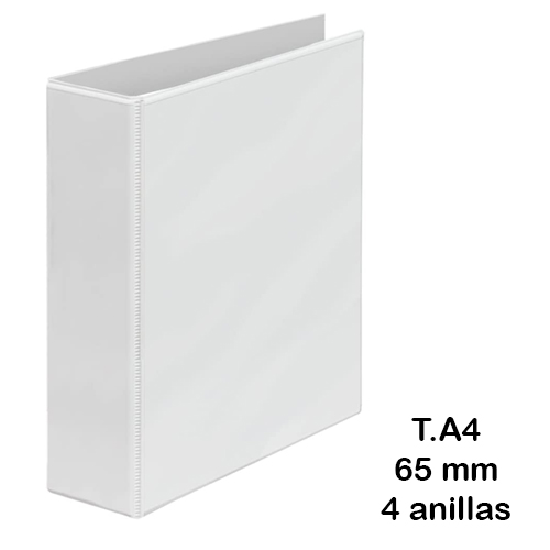 CARPETA CANGURO DINA4 4AN 65MM BLANCO
