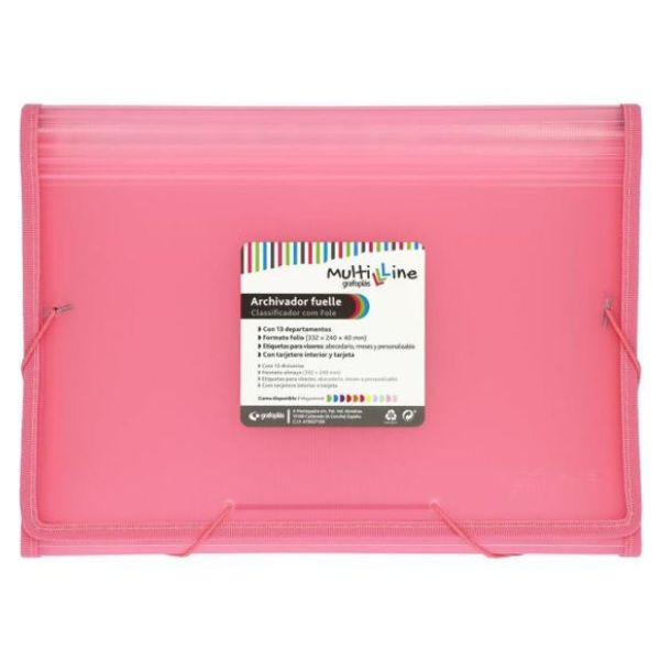 ARCHIVADOR FUELLE GOMAS 13SEP. ROSA