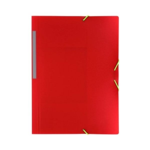 CARPETA PLASTICO FOLIO C/SOLAPAS  ROJO