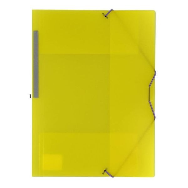 CARPETA PLASTICO FOLIO C/SOLAPAS AMARIL