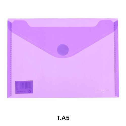 SOBRE MULTILINE PP A5 C/VELCRO VIOLETA