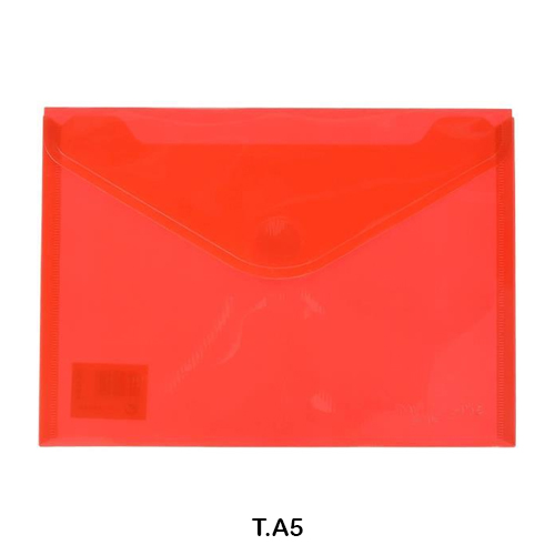 SOBRE MULTILINE PP A5 C/VELCRO ROJO