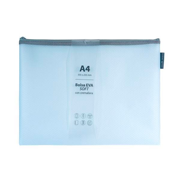 BOLSA ZIPPER GRAFOPLAS EVA MATE A4 AZUL