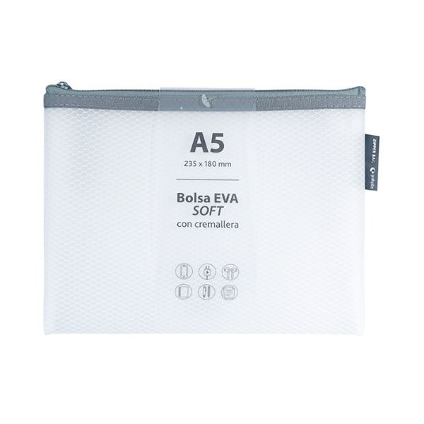 BOLSA ZIPPER GRAFOPLAS EVA MATE A5 MINT
