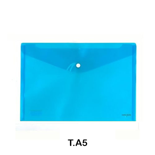 SOBRE PLASTICO A5 C/BROCHE AZUL ECONOMI