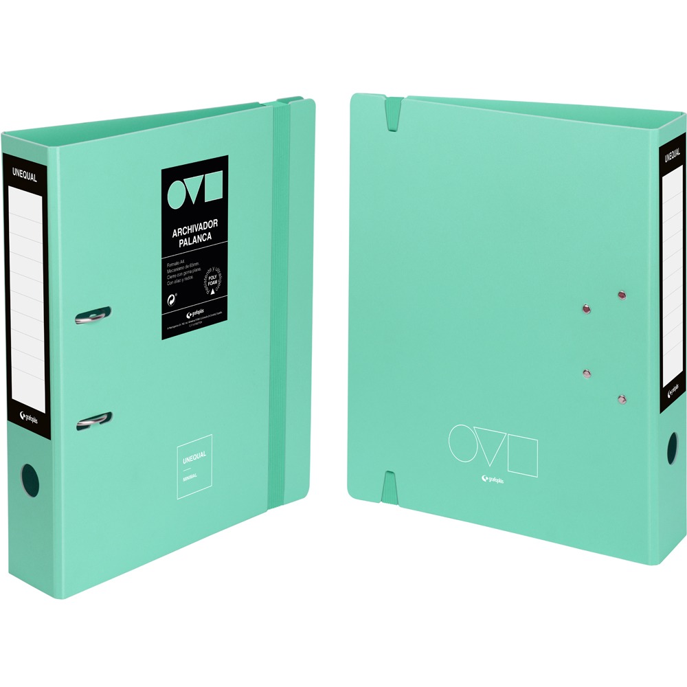 ARCHIVADOR A4 2 ANILLAS UNEQUAL MENTA