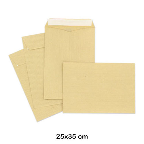 PACK. 10 SOBRES DIN A4 FOLIO 25X35 KRAF