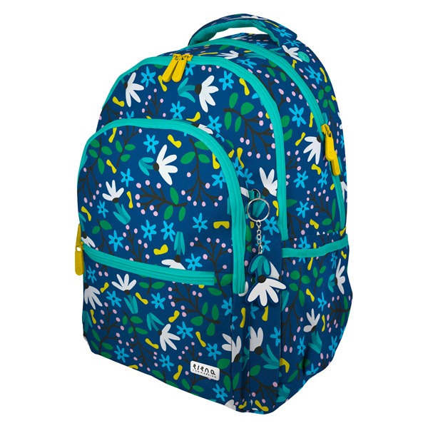 MOCHILA ROOMY EC24 BLUE GARDEN