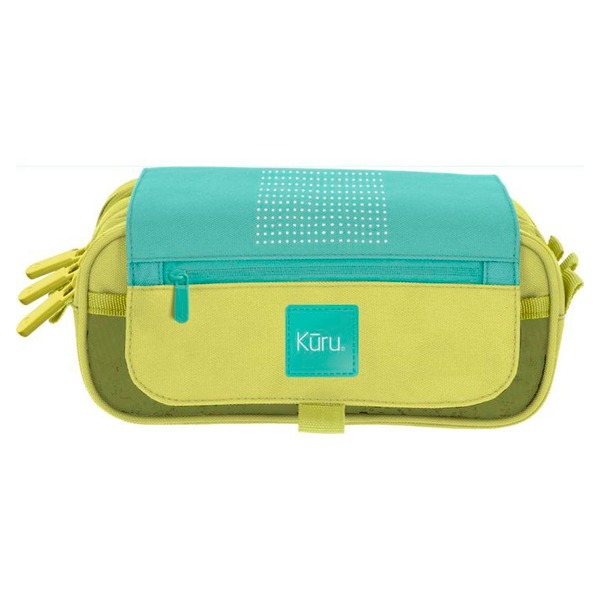 ESTUCHE TRIPLE C/SOLAPA KURU3 TURQUESA