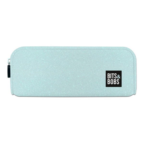 ESTUCHE SILICONA AZUL GLITTER B&B