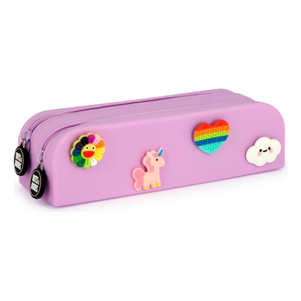 ESTUCHE DOBLE DIY SILICONA PINS LAVANDA