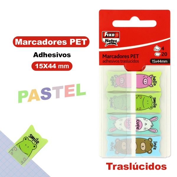 PACK POPUP 4MARCADOR 20H 15X44MM HELLO