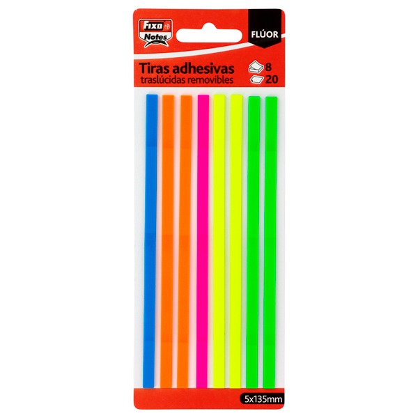 PACK 8 TIRAS ADH FLUOR 20H 5X135MM FIXO
