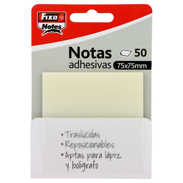 PACK 50 NOTAS ADH 75X75 TRANSPARENT