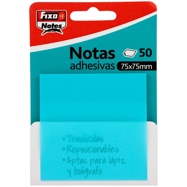 PACK 50 NOTAS ADH 75X75 AZUL PASTEL