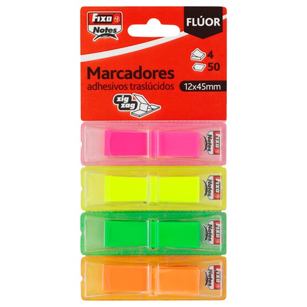 PACK POPUP 4  MARCADORES 50H 12X45MM FLU