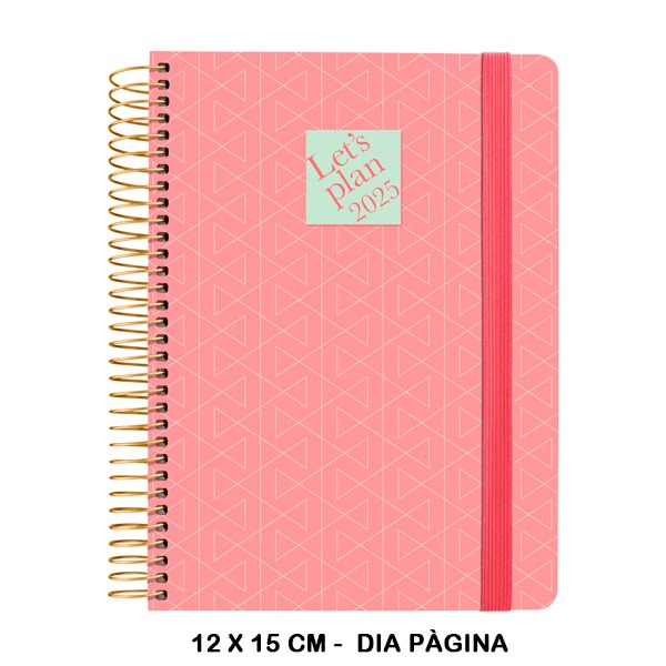 AGENDA 25 D/P 15X21 GEOMETRICO CORAL