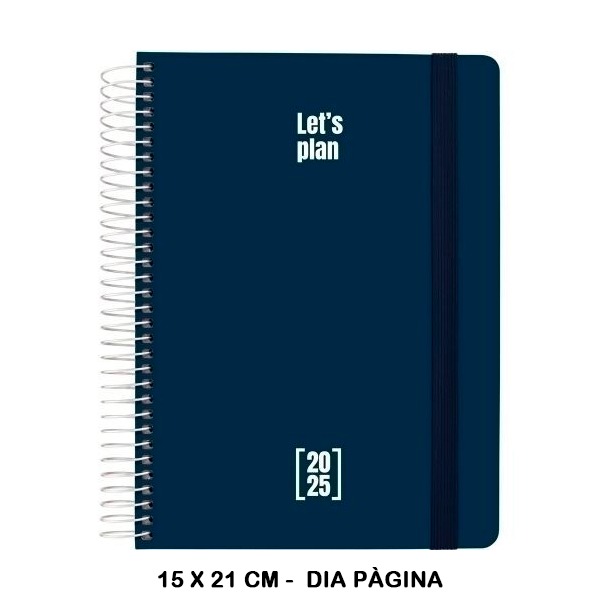 AGENDA 25 PP D/P 15X21 AZUL MARINO