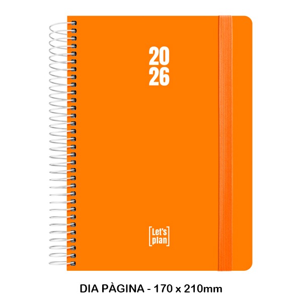 AGENDA 26 D/P 15X21 PP NARANJA FLUOR