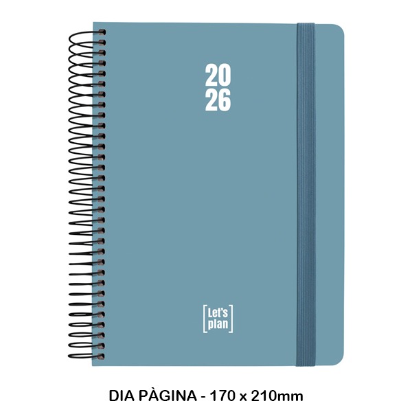 AGENDA 26 D/P 15X21 AZUL PLOMO
