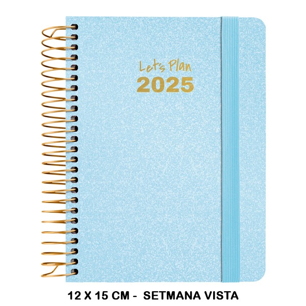 AGENDA 25 S/V A6 METALLIC AZUL PASTEL