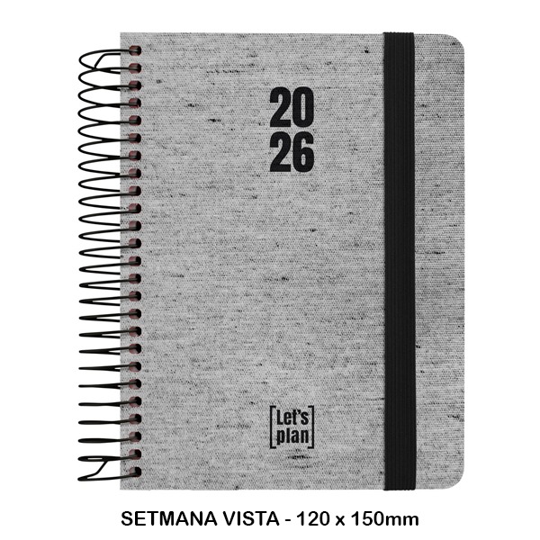 AGENDA 26 S/V A6 ECOJEANS NEGRO