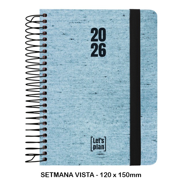 AGENDA 26 S/V A6 ECOJEANS AZUL