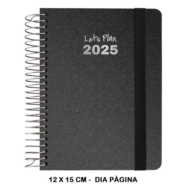 AGENDA 25 D/P A6 METALLIC NEGRO