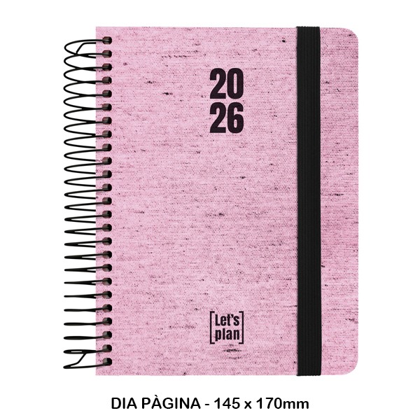AGENDA 26 D/P A6 ECOJEANS ROSA