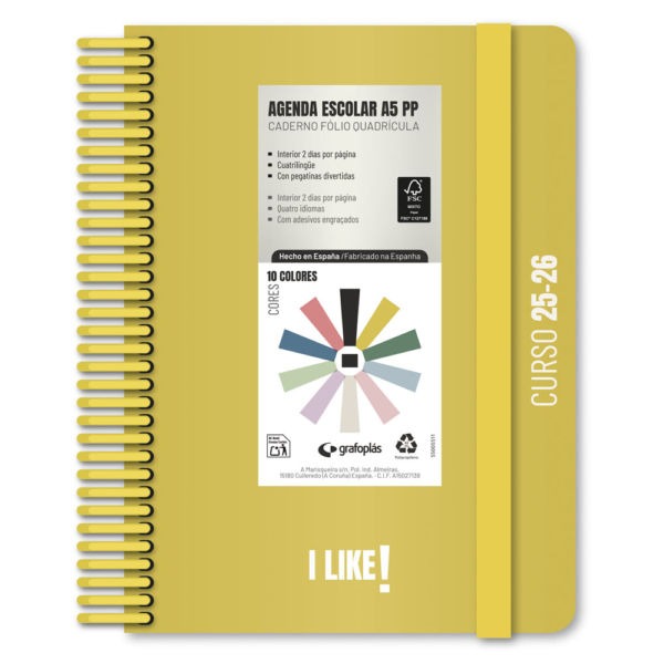 AGENDA ESCOLAR A5 2D/P 25/26 LIKE AMARIL