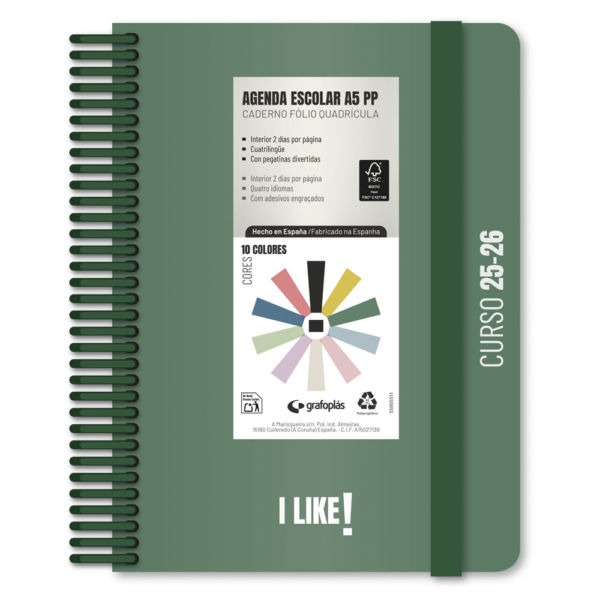 AGENDA ESCOLAR A5 2D/P 25/26 LIKE V.OSC.