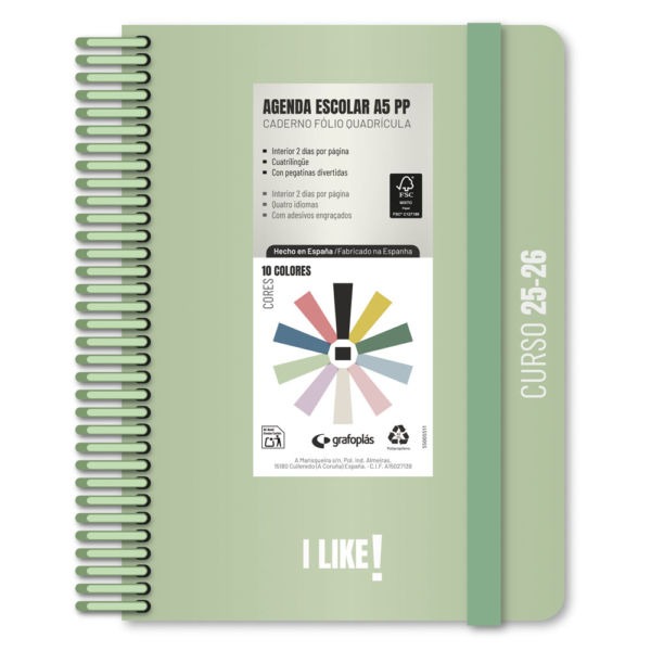 AGENDA ESCOLAR A5 2D/P 25/26 LIKE V.CLAR