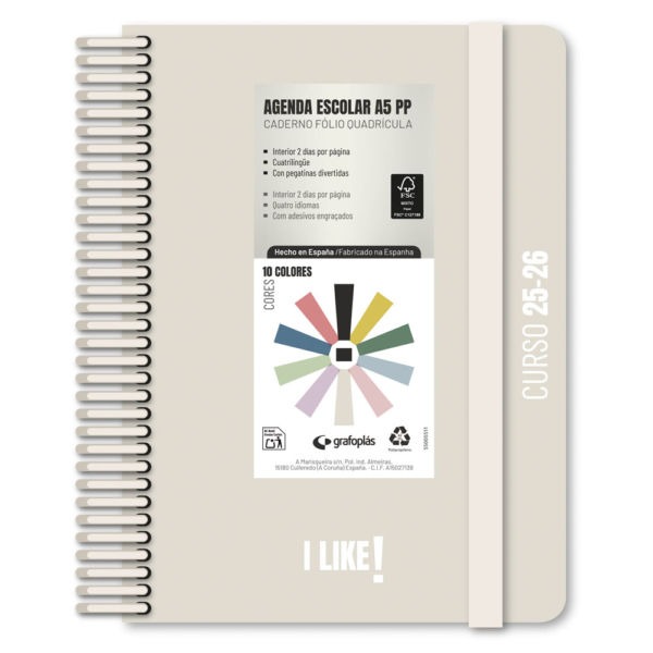 AGENDA ESCOLAR A5 2D/P 25/26 LIKE ARENA