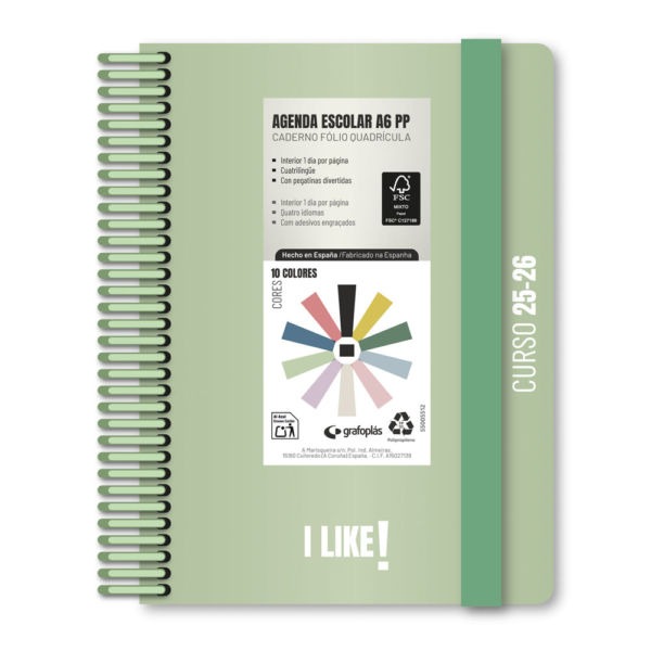 AGENDA ESCOLAR A6 D/P 25/26 LIKE V.CLARO