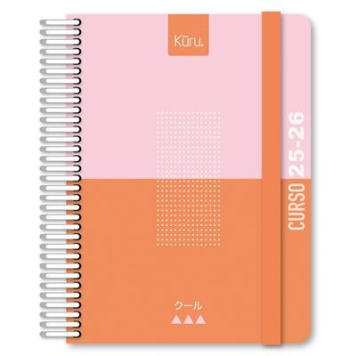 AGENDA ESCOLAR A5 2D/P 25/26 KURU NARANJ