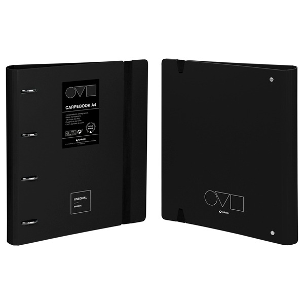 CARPEBOOK 4D35 A4 UNEQ. MINIMAL NEGRO
