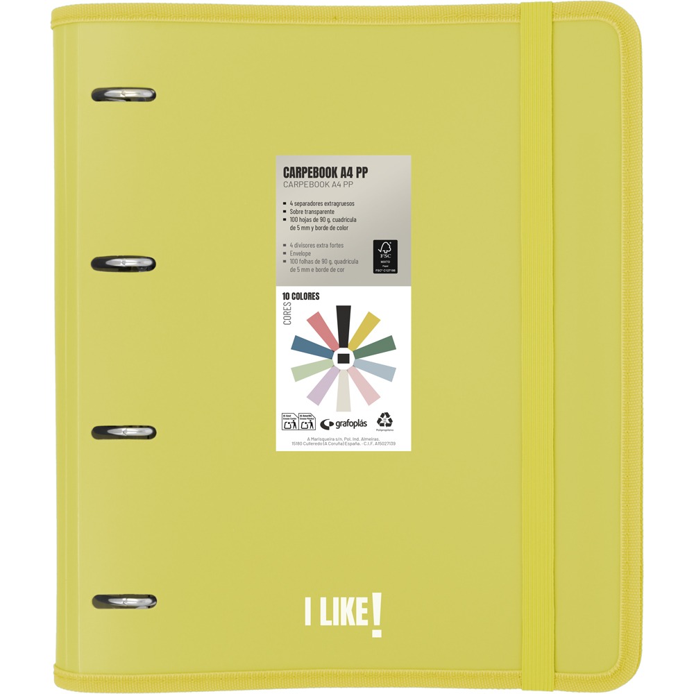 CARPEBOOK PP A4 LIKE3   AMARILLO